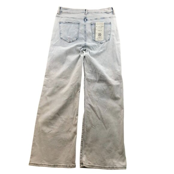 NWT Risen Womens Brenna Jeans Size 2X Wide Leg Blue Denim Casual Classic Travel - Picture 2 of 16
